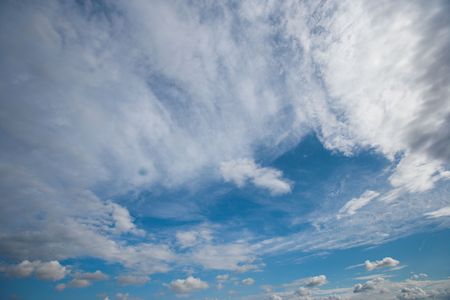 A beautiful sky with clouds a sunny dayの写真素材