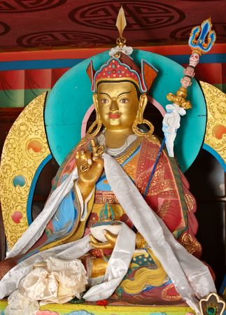 A photo of religious figures in Tibetan Buddhisme, Tibetの写真素材