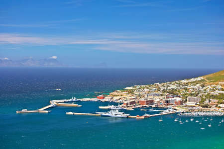 An aerial photo of the famous Simons Town in South Africaの写真素材
