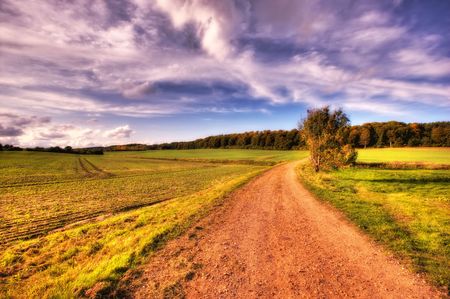 Sunset - the countrysideの写真素材