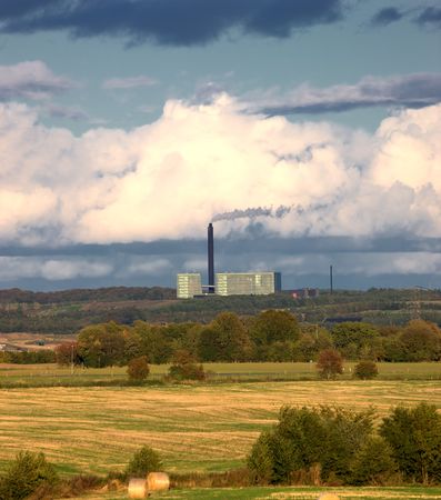 Factory in the countrysideの写真素材