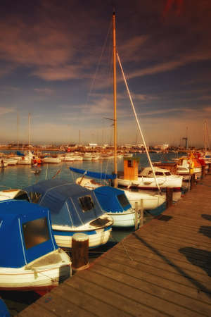 boats in summertime - Denmarkの写真素材