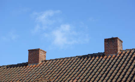 A typical chimney on a private house の写真素材
