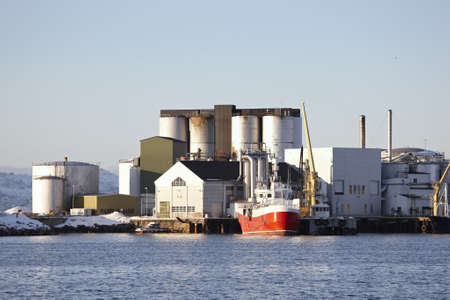 Factory in Bodoe, north of the Polar Circleの写真素材
