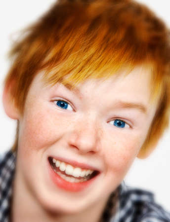 A portrait of a charming young male teenの写真素材