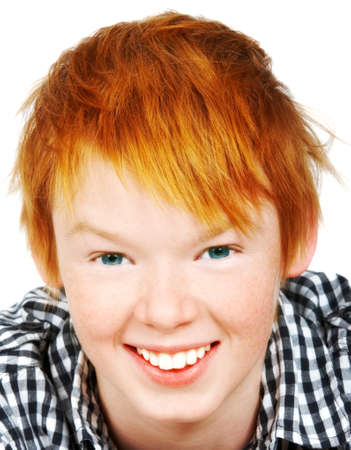 A portrait of a charming young male teenの写真素材