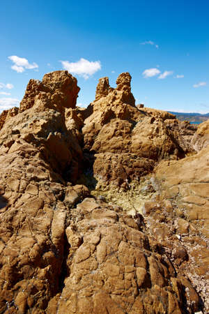 The famous rocks at Karaka Bay, Wellington, New Zealand