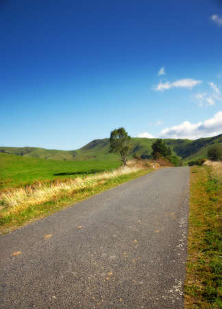 A photo of road in New Zealandの写真素材
