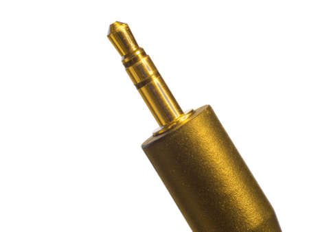 A macro photo of an audio plugの写真素材