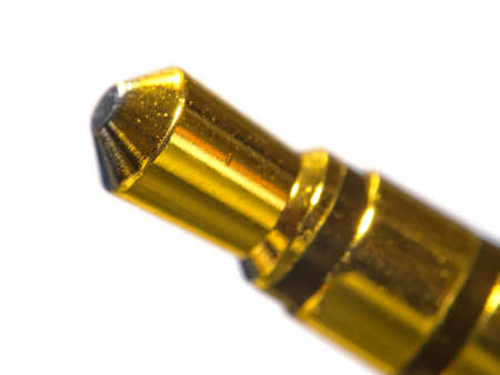 A macro photo of an audio plugの写真素材