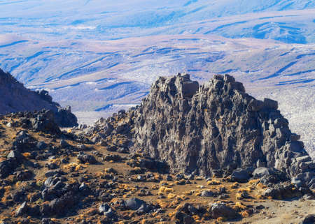 A photo of volcano landscape in North New Zealand の写真素材