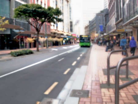 A lens and motion blurred illustrative image of city lifeのeditorial素材