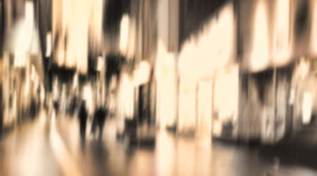 A photo of Motion blurred street life in New Yorkの写真素材