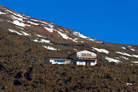 A photo of volcano landscape in North New Zealand の写真素材