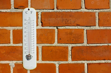 A photo an outdoor thermometerの写真素材
