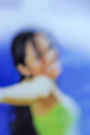 A lens blurred image of city lifeの写真素材