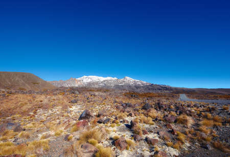 A photo of a Highland volcano - New Zealandの写真素材