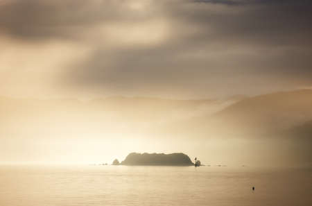 A photo of ocean sunrise