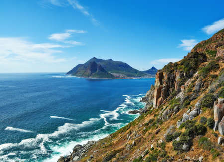 hout bay view from chapman's peak, Cape Town area, south africaの写真素材
