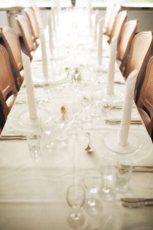 A photo of a table - formal dinnerの写真素材
