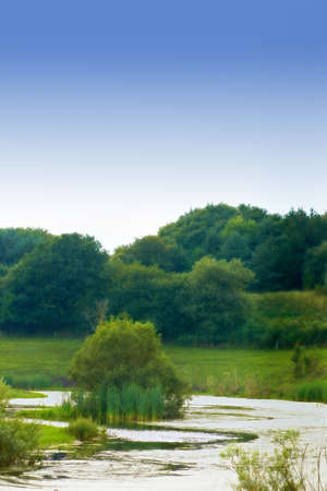 A photo of a small riverの写真素材