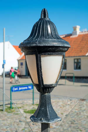 A photo of an outdoor lampの写真素材
