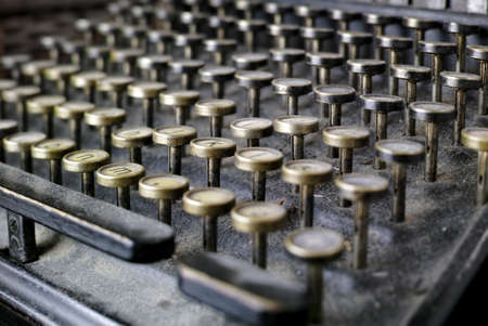 A photo of an antique typewriter from 1917の写真素材