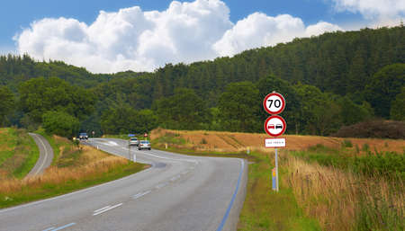 A photo of a forest road