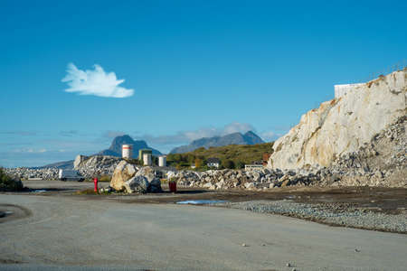 A photo of a granite quarryのeditorial素材