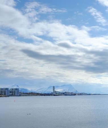 A Coast houses in Norway - North of the Polar circle, Bodoのeditorial素材