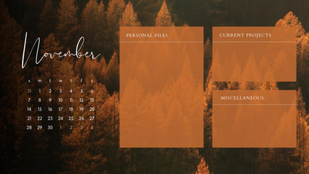 Calendar for 2013 with abstract forest background. Week starts on Sundayの写真素材