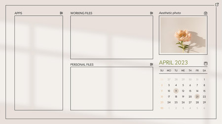 Blank Calendar Planner Template. Mockup Calendar Planner.の写真素材