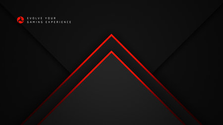 Abstract black and red arrow shape design modern futuristic technology background vector illustration.の写真素材