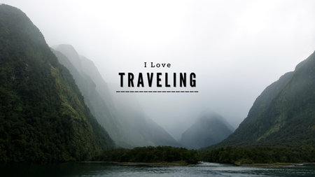 Inspirational quote - It's a travel. Travel is a journey.の写真素材