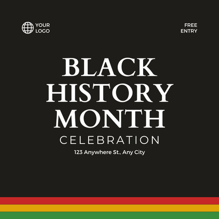 Black History Month. Greeting card design template. Vector illustration.の写真素材
