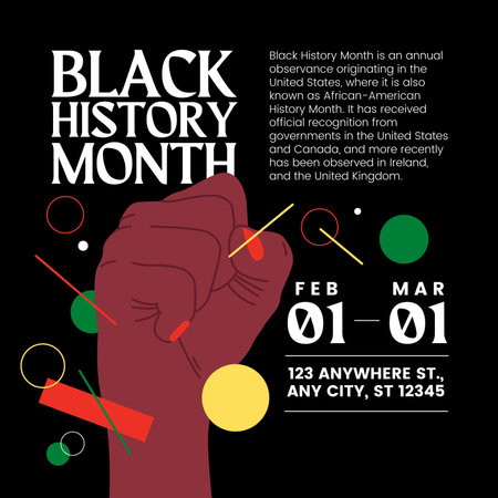 Black History Month. Vector illustration of a black history month banner.の写真素材