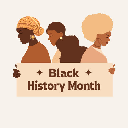 Black History Month. Vector Illustration of a Black History Month.の写真素材