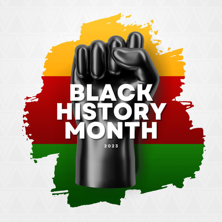 Black History Month design with hand fist. Vector illustration. EPS10の写真素材