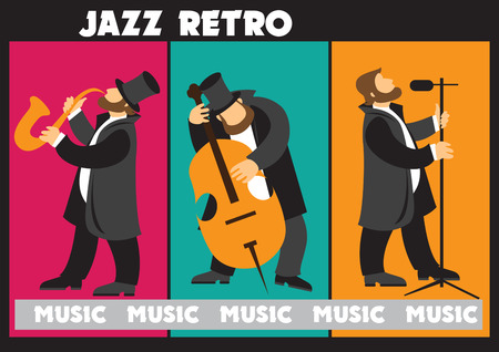Creative conceptual vector. Man playing musical instrument.のイラスト素材