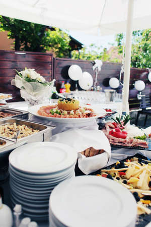 Food tableの写真素材