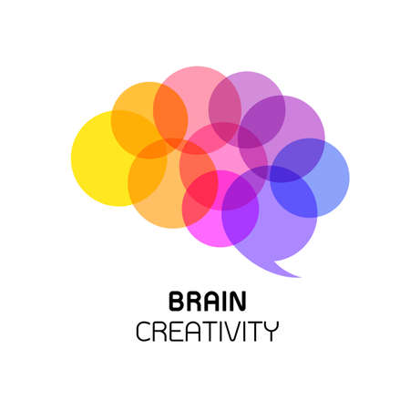 Brain icon design. creative thinking. brain idea isolated on white background.のイラスト素材