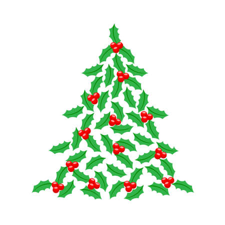 Christmas tree. illustration isolated on white background.のイラスト素材