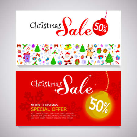 Christmas sale design template.Illustration design for web and print work.のイラスト素材