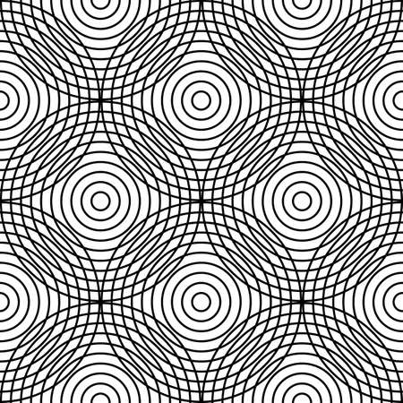 Abstract circle seamless pattern. Repeating circles background. Modern style texture. Vector illustration on white background.のイラスト素材