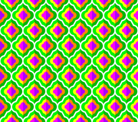 Colorful geometric design seamless pattern. Vector illustration background.のイラスト素材