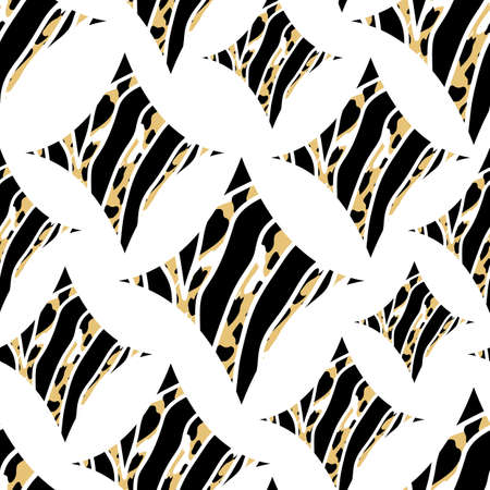 Abstract animal print in square shape. Wild animals seamless pattern. background texture. Modern abstract design for paper, cover, fabric, interior decor and other usersのイラスト素材
