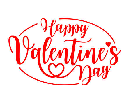 Happy Valentine's day typography design. Illustration for poster, postcard invitation, banner, template.のイラスト素材