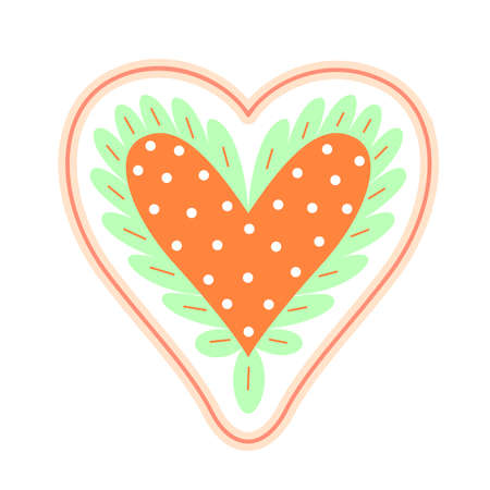 Colorful heart shape design. Valentine symbol vector illustrationのイラスト素材