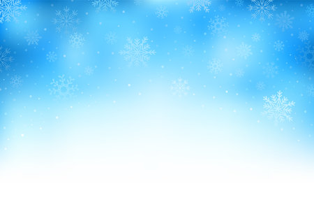 Beautiful falling snowflake background.  Winter background. Merry Christmas, seasonal concept.のイラスト素材