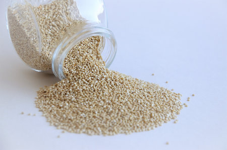 quinoa seed in a jar, healthy eating concept, pseudofamily. High quality photoの写真素材